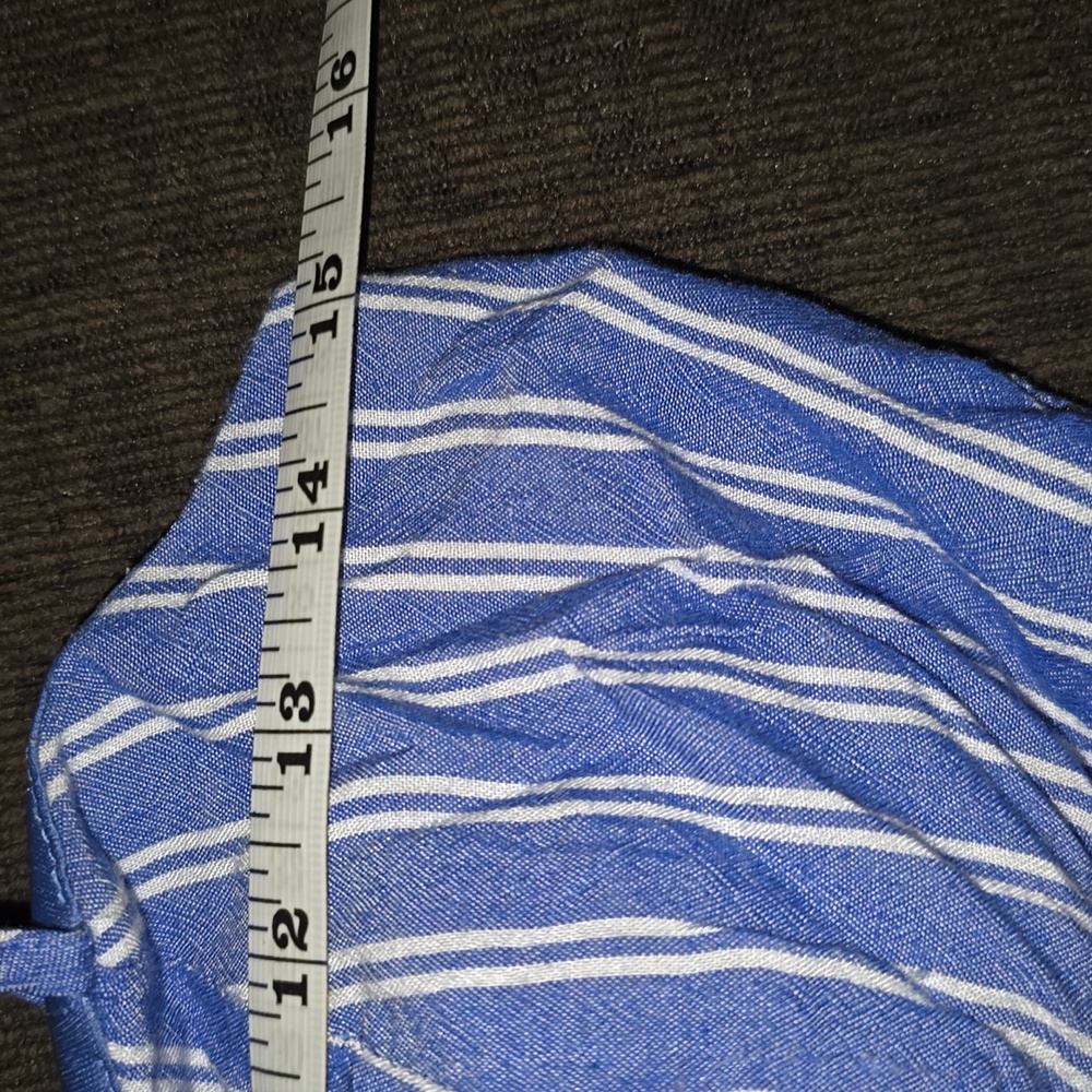 Blue and White Striped Romper LILY ROSE - Picture 6 of 7